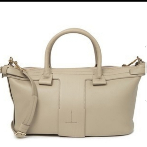 🆕️Theory T Bar leather bag, light grey - Picture 2 of 8